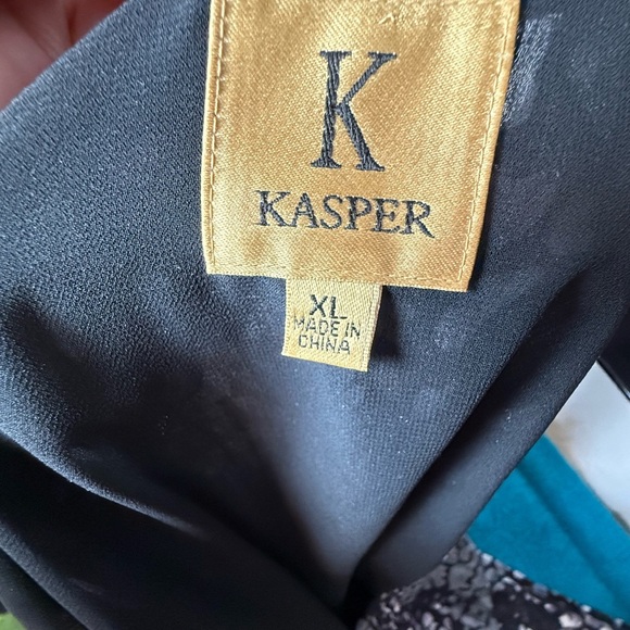 Kasper Women's Sz XL Sleeveless Layered Dressy Blouse - Picture 4 of 6